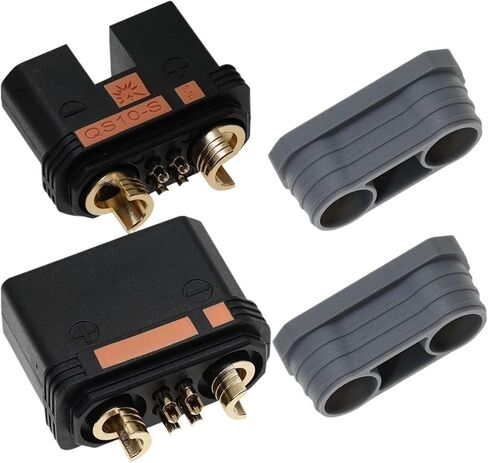 1 Pair QS10-S(Male and Female) High Current an/ti Sparking Ba/tte/ry Connectors for RC Boat Car Plant Protection Drone Plug;QS10-S in Saudi Arabia