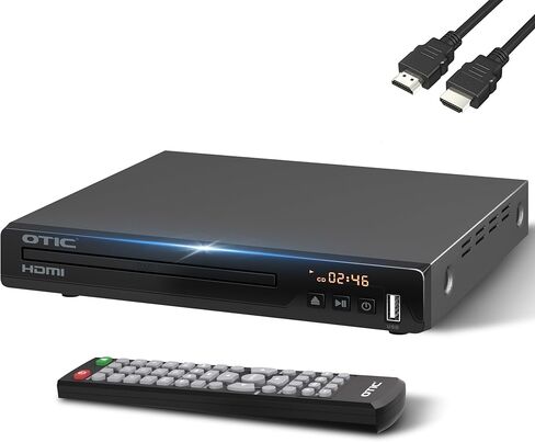 مشغل DVD HDMI لجميع المناطق للتلفزيون، تنسيقات متعددة وغطاء معدني، مشغل أقراص مضغوطة مدمج مع منفذ USB/صوت دولبي الرقمي للتلفزيون الذكي، كبار السن، نظام ستيريو منزلي، كابل HDMI وجهاز تحكم عن بعد in Kuwait
