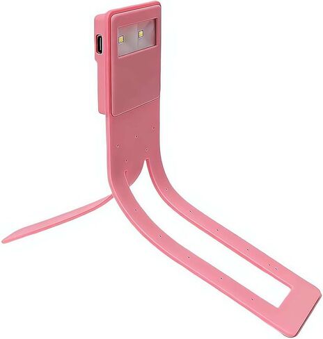 Rechargeable Book Light for Kindle – Clip-on LED Reading Lamp,Portable Bookmark Light with 3 Color Temperatures Adjustment,TPR Flexible Stand,Eye-Caring Bedtime Lamp for Kids Book Lovers (Pink) in Saudi Arabia