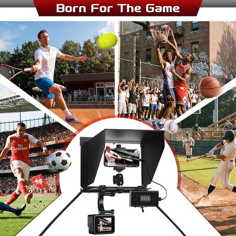 Cell Phone Fence Mount with Shade, Game Changer Mounting kit for iPhones, Mevo Start, GoPro, Insta 360 and Other Action Cameras, for Recording Baseball,Softball and Tennis Games(Matte Black) in Kuwait