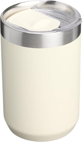 ستانلي كوب التخييم اليومي 12 أونصة | اشرب من خلال الغطاء | كوب للقهوة والشاي والمشروبات | ستانلس ستيل معزول | خالية من مادة BPA | كريم in Kuwait