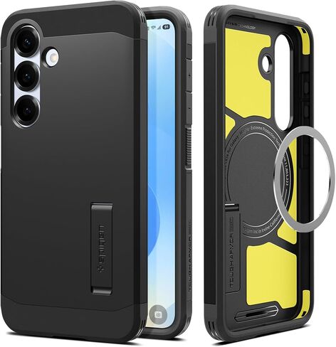 Spigen for Galaxy S26 Ultra Case, Tough Armor MagFit [Kickstand] [Compatible with MagSafe] [Military-Grade Protection] - Black in Kuwait