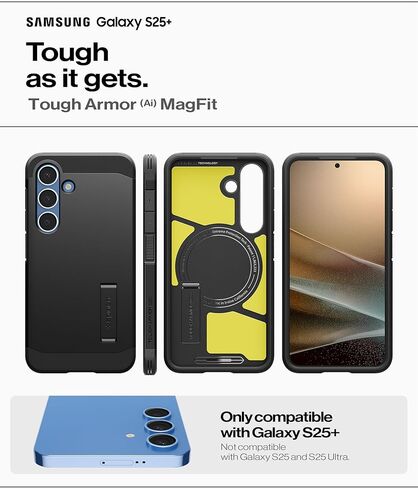 Spigen for Galaxy S26 Ultra Case, Tough Armor MagFit [Kickstand] [Compatible with MagSafe] [Military-Grade Protection] - Black in Kuwait