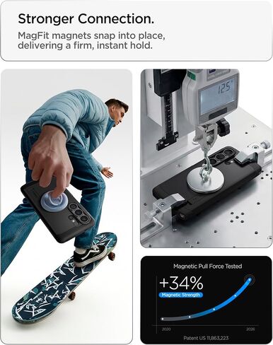 حافظة Spigen لهاتف Galaxy S26 Ultra، Tough Armor MagFit [مسند] [متوافق مع MagSafe] [حماية من الدرجة العسكرية] - أسود in Kuwait