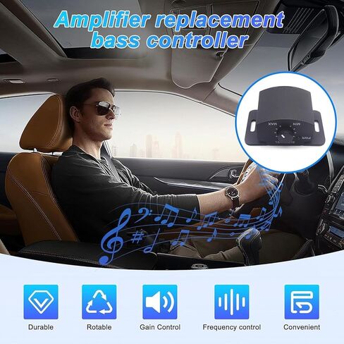 Bass Knob for Car Amplifier 4 Pin, Remote Bass Control Knob with 13Ft Cable, Remote Control Subwoofer Controller Knob, Car Volume Adjustment, Remote Bass Knob for Car Amp Audio Speakers in Kuwait