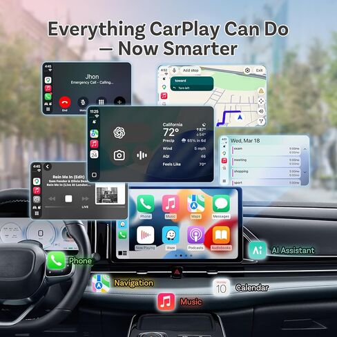 OTTOCAST 2026 New Mini Slim Orange، محول CarPlay 2 في 1 لاسلكي ومحول Android التلقائي، توصيل وتشغيل دونجل Carplay اللاسلكي، اتصال تلقائي 5s، مكعب صغير للسيارات السلكية في المصنع، iPhone وAndroid in Kuwait