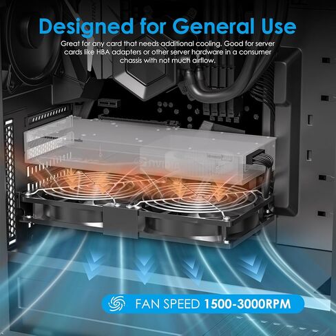 مروحة فتحة PCI مزدوجة مقاس 92 مم قابلة للعكس، ومزودة بمنفذ USB مع إمكانية ضبط السرعة، وتبريد بطاقة الرسومات، وأجهزة PCI-E الساخنة أو بطاقات توسيع الكمبيوتر الشخصي in Kuwait