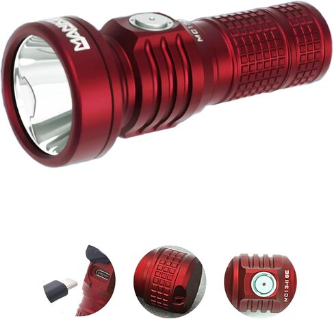 JETBeam Manker MC13 II SE مصباح يدوي EDC قابل لإعادة الشحن، 6 مصباح يدوي صغير ساطع 4000 لومن، 600 متر، IP67، ضوء جيب متعدد الأوضاع للمنزل والتخييم وحالات الطوارئ (أسود، أنبوب تمديد) in Kuwait