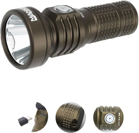 JETBeam Manker MC13 II SE Rechargeable EDC Flashlight,6Moder Bright Small Flashlight 4000 Lumens,600 Meters,IP67,Multiple Modes Pocket Light for Home,Camping,and Emergencies (Black, Extension Tube) in Saudi Arabia