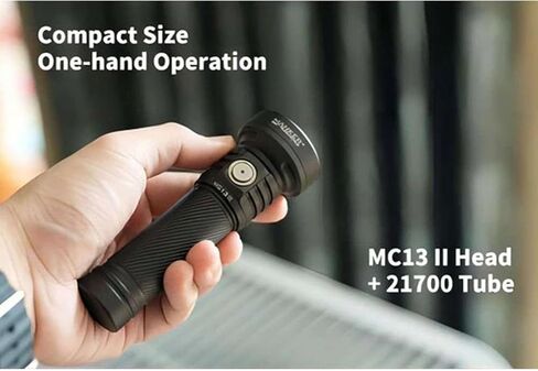 JETBeam Manker MC13 II SE Rechargeable EDC Flashlight,6Moder Bright Small Flashlight 4000 Lumens,600 Meters,IP67,Multiple Modes Pocket Light for Home,Camping,and Emergencies (Black, Extension Tube) in Saudi Arabia