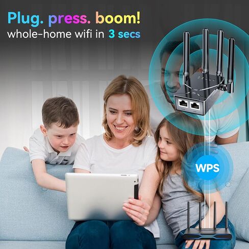 معزز إشارة موسع شبكة WiFi، موسع إنترنت طويل المدى بطول 15599 قدم مربع، معزز شبكة WiFi، أسرع 6 مرات، أقوى مكرر شبكة Wi-Fi لاسلكي مع منفذ إيثرنت، معزز شبكة Wi-Fi يدعم 99% من الأجهزة، إعداد بنقرة واحدة in Kuwait
