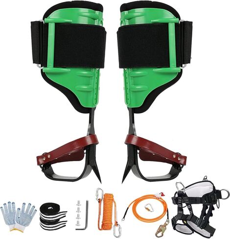 Tree Climbing Spikes, Adjustable Tree Climbing Gear,Tree Spurs with Upgrade EVA Soft Padding,Tree Spikes for Tree Work,Logging, Fruit Picking in Kuwait