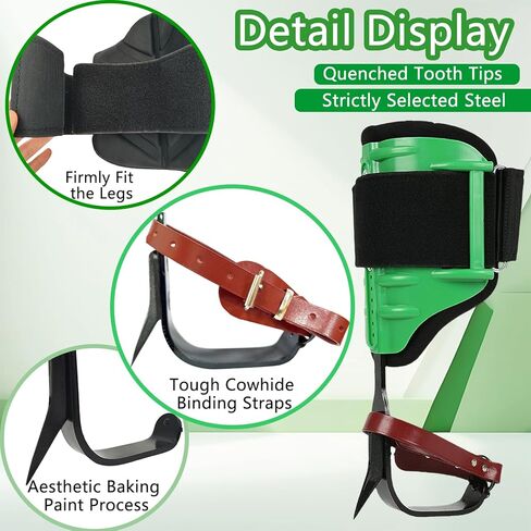 Tree Climbing Spikes, Adjustable Tree Climbing Gear,Tree Spurs with Upgrade EVA Soft Padding,Tree Spikes for Tree Work,Logging, Fruit Picking in Kuwait