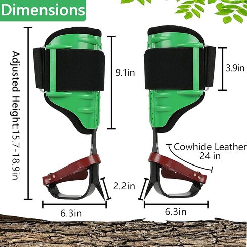 Tree Climbing Spikes, Adjustable Tree Climbing Gear,Tree Spurs with Upgrade EVA Soft Padding,Tree Spikes for Tree Work,Logging, Fruit Picking in Kuwait