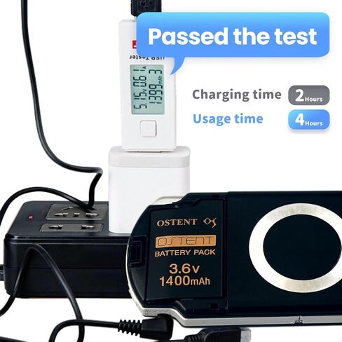 OSTENT Real 1400 مللي أمبير 3.6 فولت بطارية ليثيوم أيون ليثيوم أيون بوليمر قابلة لإعادة الشحن، نسخة مطورة لألعاب الفيديو Sony PSP 2000/3000 PSP-S280 in Kuwait