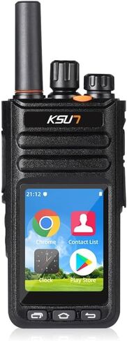 راديو شبكة KSUN 4G مع بلوتوث واي فاي جهاز اتصال لاسلكي طويل المدى 2.4 بوصة شاشة تعمل باللمس LTE/POC راديو اتجاهين اضغط للتحدث لراديو الهاتف المحمول الذكي Zello Android 9.0، شحن من النوع C، ZL65 in Kuwait