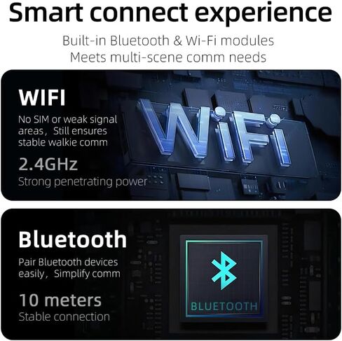 راديو شبكة KSUN 4G مع بلوتوث واي فاي جهاز اتصال لاسلكي طويل المدى 2.4 بوصة شاشة تعمل باللمس LTE/POC راديو اتجاهين اضغط للتحدث لراديو الهاتف المحمول الذكي Zello Android 9.0، شحن من النوع C، ZL65 in Kuwait