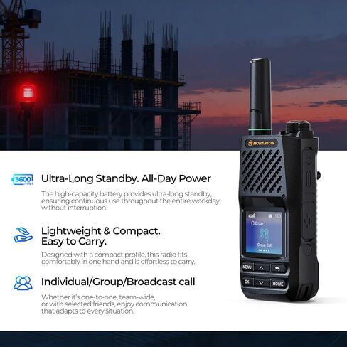 راديو HP-65D 4G LTE PoC، خدمة PoC مدى الحياة، اضغط لتتحدث عبر راديو خلوي ثنائي الاتجاه، بطارية 3600 مللي أمبير في الساعة، صوت عالي الدقة، IP54 متين، لموظفي البناء والأمن والفندق in Kuwait