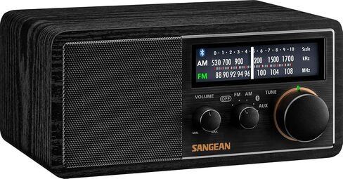 SANGEAN SG-118 AM/FM/راديو خزانة خشبية بلوتوث مع شحن هاتف USB (متجدد) in Kuwait