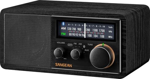 SANGEAN SG-118 AM/FM/راديو خزانة خشبية بلوتوث مع شحن هاتف USB (متجدد) in Kuwait