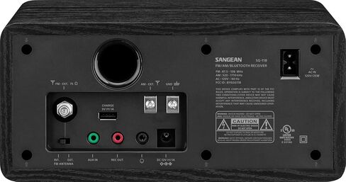 SANGEAN SG-118 AM/FM/راديو خزانة خشبية بلوتوث مع شحن هاتف USB (متجدد) in Kuwait