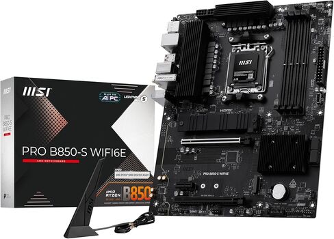 مجموعة ذاكرة اللوحة الأم Newegg CPU - Ryzen 5 9600X مع PRO B850-S WIFI6E 6Gb/s 5G Network Wi-Fi6E اللوحة الأم وRipjaws M5 Neo RGB Series 16GB 288-Pin PC RAM DDR5 6000 (PC5 48000) ذاكرة سطح المكتب in Kuwait