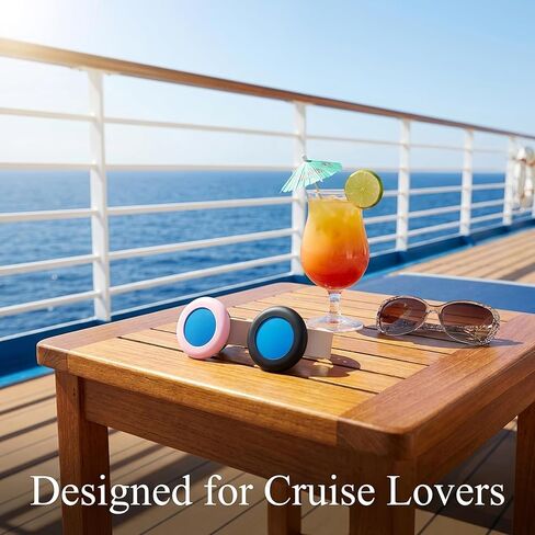 قطعتان من حامل Haves متوافق مع خط ميدالية Princess Cruises في 2024 و2025، مرفق مشبك ميدالية المحيط من السيليكون (أسود ووردي)، أيضًا لحامل طوق الكلاب Apple Airtag in Kuwait