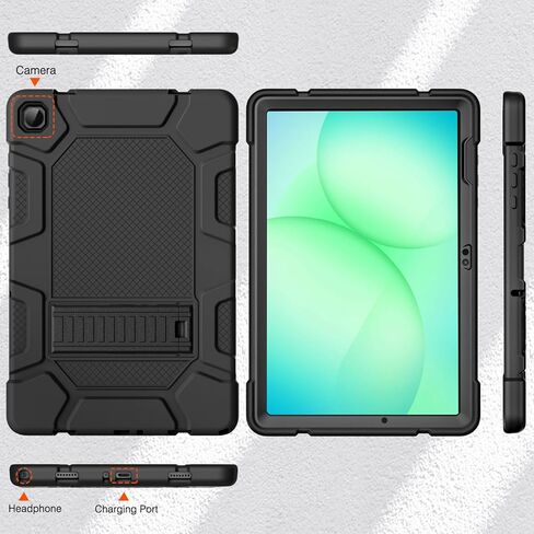 Azzsy Case for Samsung Galaxy Tab A11+/A9+ Plus 11 Inch 2026/2024, Heavy Duty Shockproof Rugged High Impact Protective Case, Black in Kuwait