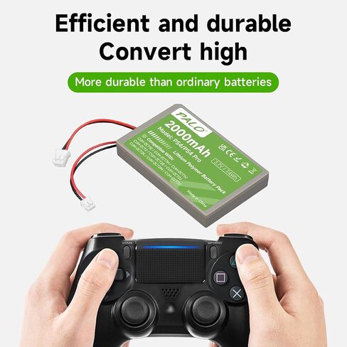 PS4 Battery 2000mAh Replacement for Sony PS4/PS4 Pro/PS4 Slim PS4 Dualshock 4 Controller CUH-ZCT1E CUH-ZCT1H CUH-ZCT1U CUH-ZCT2 CUH-ZCT2U (2 Pcs) in Kuwait