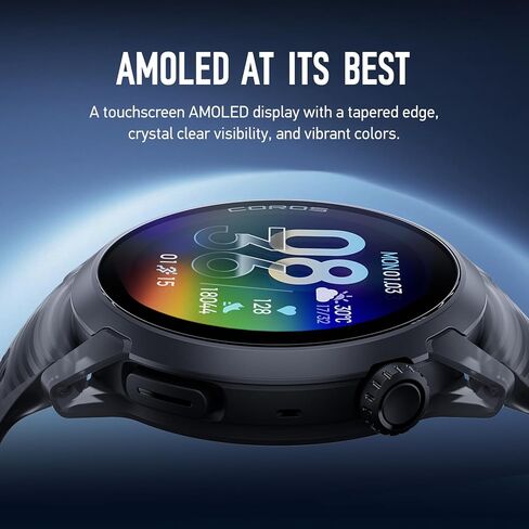 ساعة COROS PACE 4 الرياضية خفيفة الوزن بنظام تحديد المواقع العالمي (GPS)، شاشة لمس AMOLED مقاس 1.2 بوصة، عمر بطارية يصل إلى 19 يومًا، ميزات صوتية، أدوات تدريب متقدمة، نظام تحديد المواقع العالمي (GPS) دقيق، مراقب معدل ضربات القلب، الملاحة، كريستال أسود الل in Kuwait