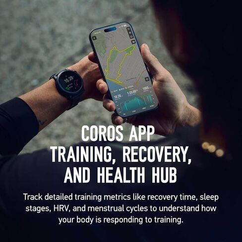 ساعة COROS PACE 4 الرياضية خفيفة الوزن بنظام تحديد المواقع العالمي (GPS)، شاشة لمس AMOLED مقاس 1.2 بوصة، عمر بطارية يصل إلى 19 يومًا، ميزات صوتية، أدوات تدريب متقدمة، نظام تحديد المواقع العالمي (GPS) دقيق، مراقب معدل ضربات القلب، الملاحة، كريستال أسود الل in Kuwait
