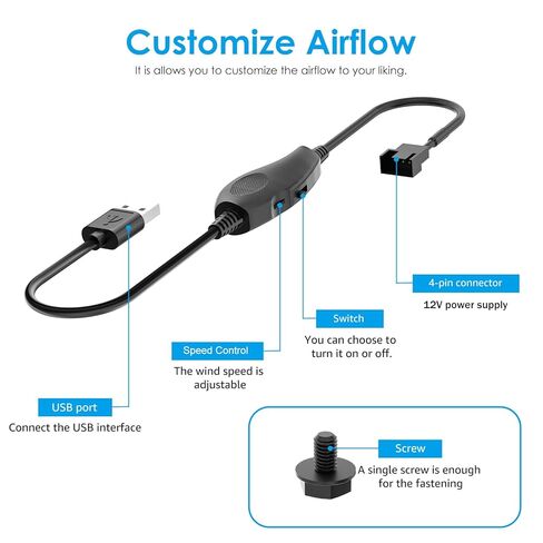 مروحة تبريد بطاقة الرسومات، 3 مراوح هادئة مقاس 92 مم مع 4 دبابيس للتحكم في سرعة USB، لوحدة معالجة الرسومات، وبطاقة الخادم، وبطاقة الرسومات، وبطاقة الفيديو، وتبريد VGA in Kuwait