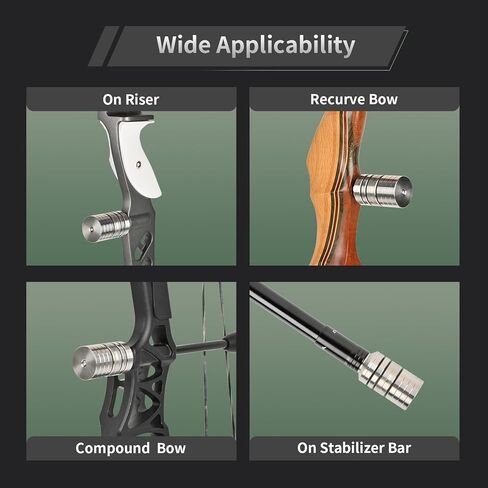 SPG Archery Bow Stabilizer Weight, Customizable Bow Weight Set Bow Riser Archery Stabilizers for Recurve Bow Balance Bar Stainless Steel Bow Stabilizer Kit for Compound Bow Hunting in Kuwait