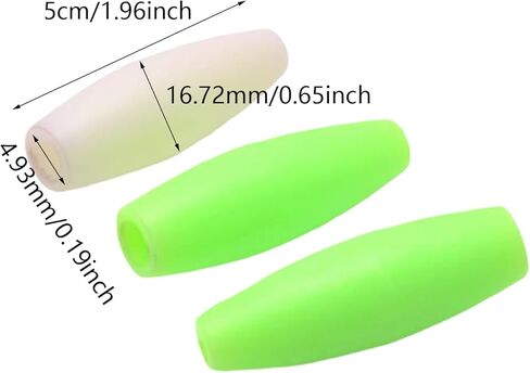 Squid Baits Hook Sleeve Fishing Tool Glowing Hollow Tube Fish Hook Accessories Night Sea Tackle Night Accessories in Saudi Arabia