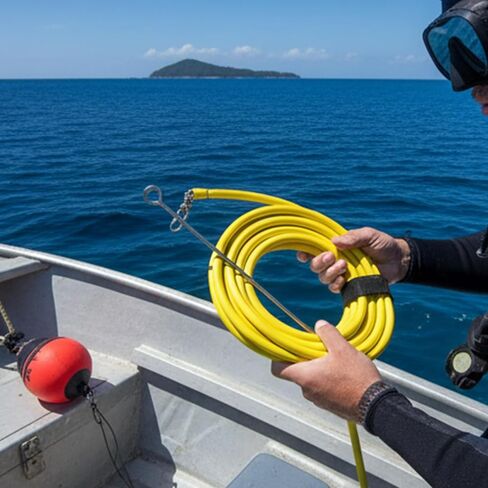 Floating Fishing Line Foam Rubber Tube Stainless Steel Spear Tip High Strength Rope Design for Spearfishing High Buoyancy Spearfishing Equipment in Saudi Arabia