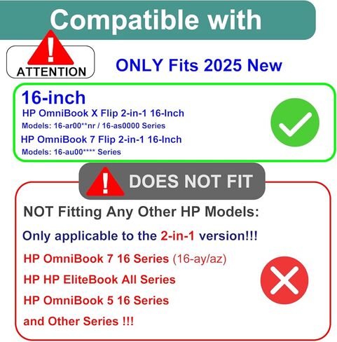 [2-Pack] 9H Hardness Tempered Glass Screen Protector for HP OmniBook X Flip 16″ (16-ar/as0000) & HP OmniBook 7 Flip (16-au0000) 2-in-1 16-lnch Touchscreen Laptop | Anti-Scratch, Bubble-Free, Ultra HD in Kuwait