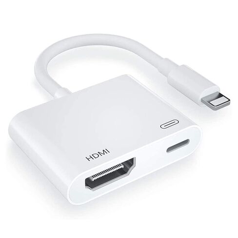 [معتمد من Apple MFi] محول Apple Lightning إلى HDMI، محول شاشة مزامنة الفيديو والصوت 1080P محول AV رقمي مع منفذ شحن لهاتف iPhone14 13 12 11 XS XR X 8 7، iPad إلى HD TV/شاشة/جهاز عرض in Kuwait
