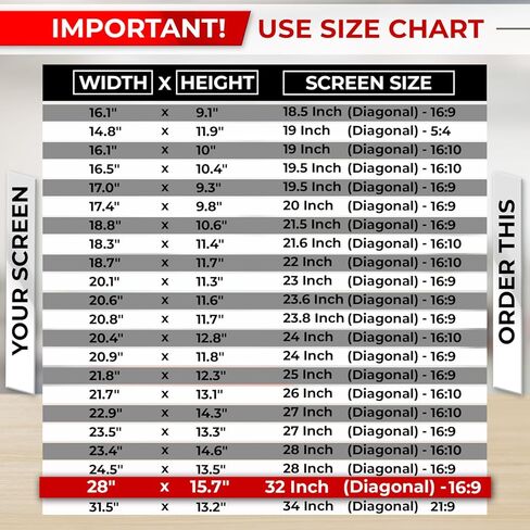 SightPro 32 بوصة 16:9 مرشح شاشة خصوصية الكمبيوتر للشاشة - درع الخصوصية وواقي مضاد للوهج in Kuwait