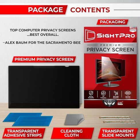 SightPro 32 بوصة 16:9 مرشح شاشة خصوصية الكمبيوتر للشاشة - درع الخصوصية وواقي مضاد للوهج in Kuwait