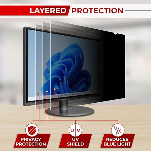 SightPro 32 بوصة 16:9 مرشح شاشة خصوصية الكمبيوتر للشاشة - درع الخصوصية وواقي مضاد للوهج in Kuwait