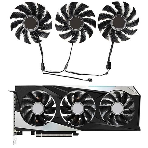 مراوح تبريد بطاقة الرسومات مناسبة لـ Gigabyte GeForce RTX 3070 3070Ti Eagle RTX 3060 3060Ti Gaming Radeon RX 6500XT 6600XT 6700XT Gaming Series Desktop 75mm PLD08010S12HH 12V 0.35A 4 Pin GPU Fan in Kuwait