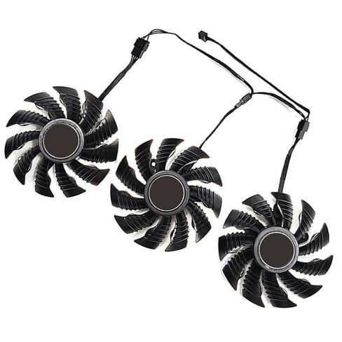 مراوح تبريد بطاقة الرسومات مناسبة لـ Gigabyte GeForce RTX 3070 3070Ti Eagle RTX 3060 3060Ti Gaming Radeon RX 6500XT 6600XT 6700XT Gaming Series Desktop 75mm PLD08010S12HH 12V 0.35A 4 Pin GPU Fan in Kuwait