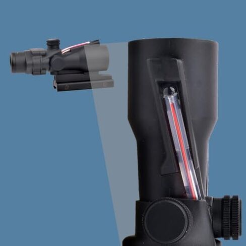 Hunting 4X32 Prism Scope Optical Sight Red Fiber Reticle Sights Black in Saudi Arabia
