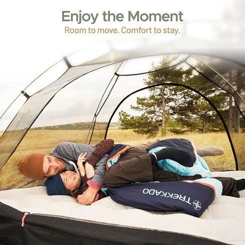 DuraHike Lightweight Camping Sleeping Bag for Adults — Roomy Rectangular Comfort, Secure Pad Attachment, Compact & Packable, 10°C / 50°F Comfort in Saudi Arabia