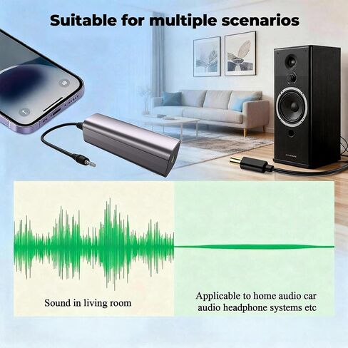 3.5mm Ground Loop Noise Isolator - Audio Noise Filter with 3.5mm Audio Cable for Car Audio System Home Stereo, Aluminum Shell, Ground Loop Isolator for Game Headset Eliminate Buzzing Noise in Saudi Arabia