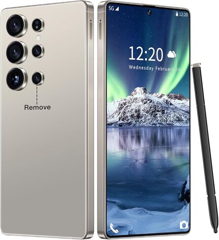 هاتف I25 Ultra غير مقفل 16+1 تيرابايت، قلم مدمج للهاتف، بطارية 7000 مللي أمبير/ساعة 6.99 بوصة عالية الدقة، هاتف ذكي يعمل بنظام Android 14، معرف الوجه/5G/قفل بصمة الإصبع/شريحتين اتصال/نظام تحديد المواقع (أزرق، 16+1 تيرابايت) in Kuwait