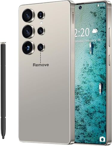 هاتف خلوي SZV I25 فائق القفل، هاتف غير مقفل 12+512 جيجا بايت 5G، قلم مدمج Android 14 بطارية 7000 مللي أمبير/ساعة 6.99 بوصة هاتف ذكي عالي الدقة، ثنائي الشريحة/معرف الوجه/قفل بصمة الإصبع/نظام تحديد المواقع (أرجواني غامق، 12+512 جيجا) in Kuwait