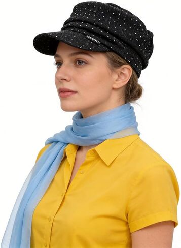 Ruphedy Newsboy Cap for Women Summer Chemo Headwear Hair Loss Cancer Hat with Brim in Saudi Arabia