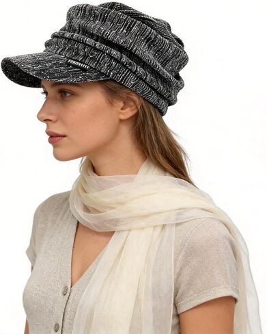 Ruphedy Newsboy Cap for Women Summer Chemo Headwear Hair Loss Cancer Hat with Brim in Kuwait