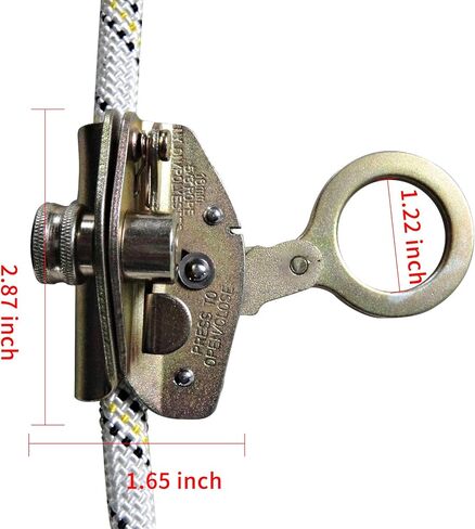 رافعة حماية من السقوط من Rope Grab Ascender تناسب 0.55 إلى 0.63 بوصة (14 إلى 16 مم) للتسلق الهزاز وشجرة التسلق وتسلق الجبال ومعدات تسلق الجبال in Kuwait